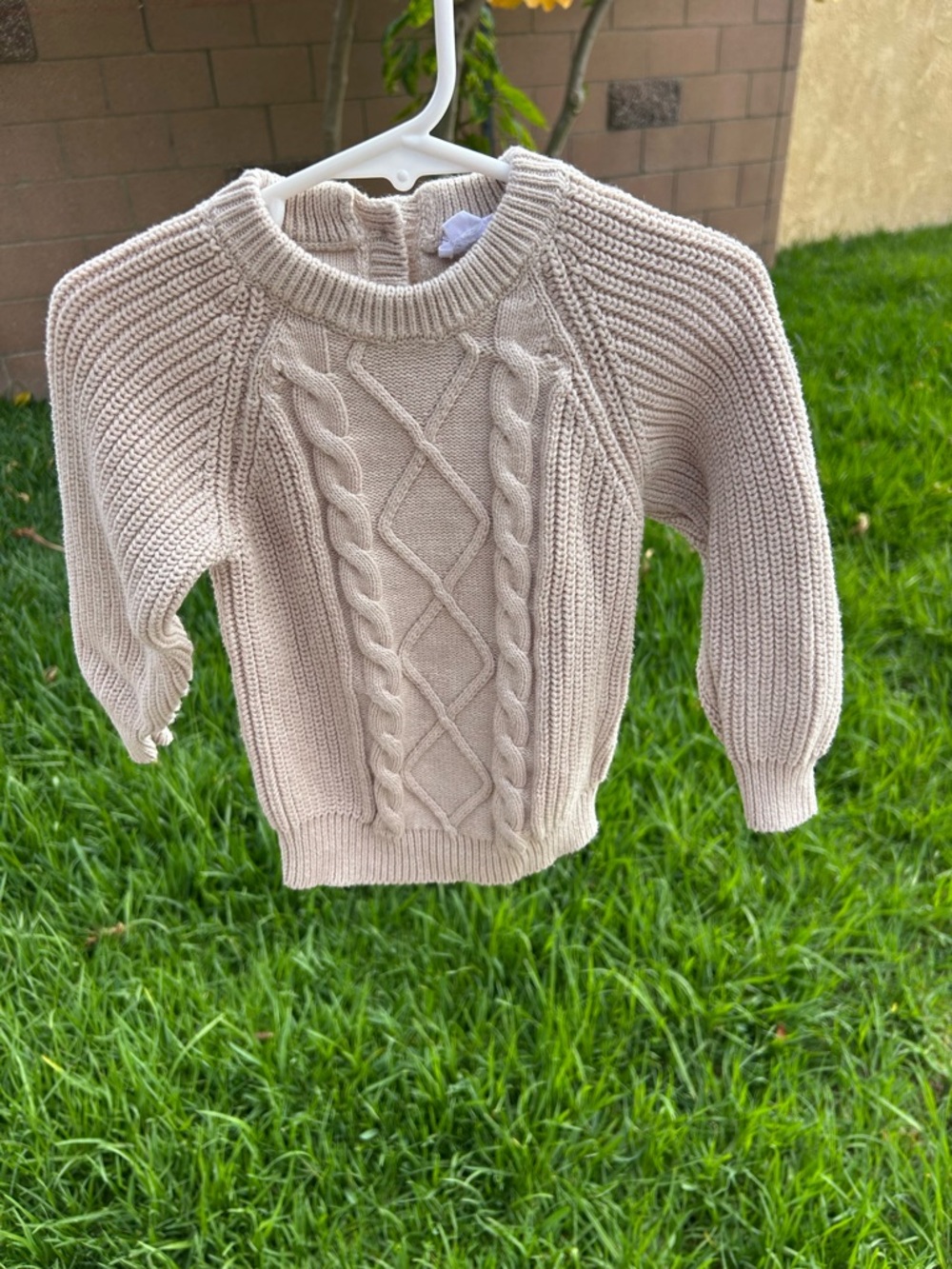 Jamie Kay Cable Knit Crew Sweater - Beige